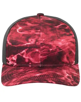 107C-Pacific Headwear-CRIMSON/ LT CHAR