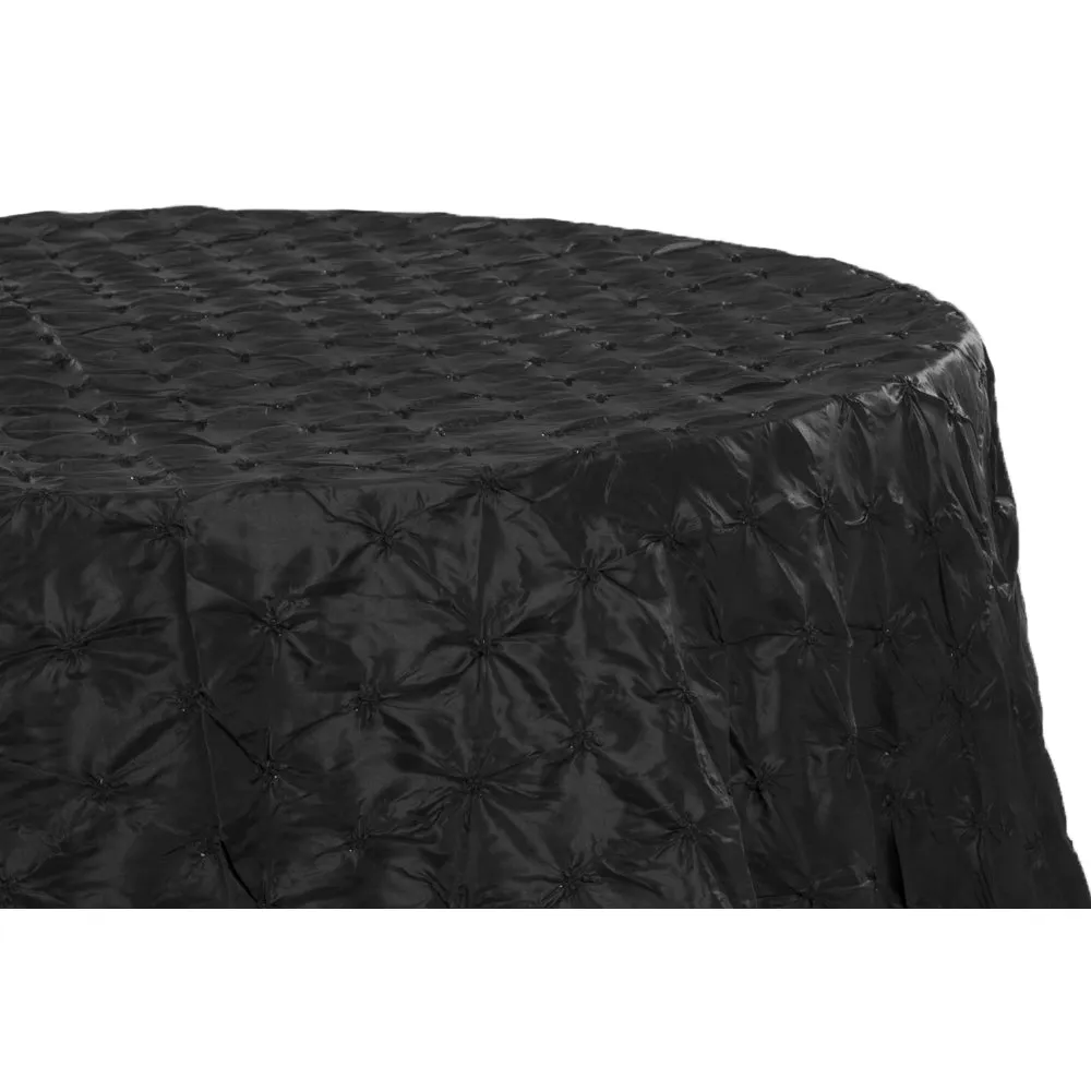 120" Pinchwheel Round Tablecloth - Black