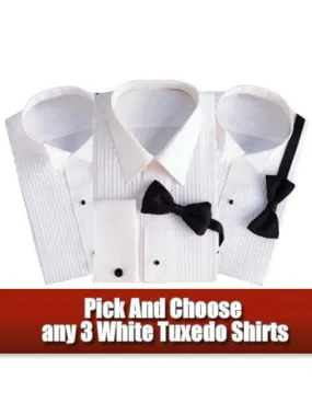 3 Pack of Womens Tuxedo Shirts on Sale for only $74.95!