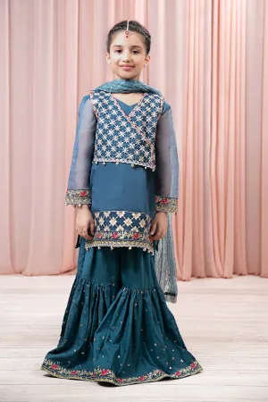 3 Piece Embroidered Organza Suit | MKS-EF24-29