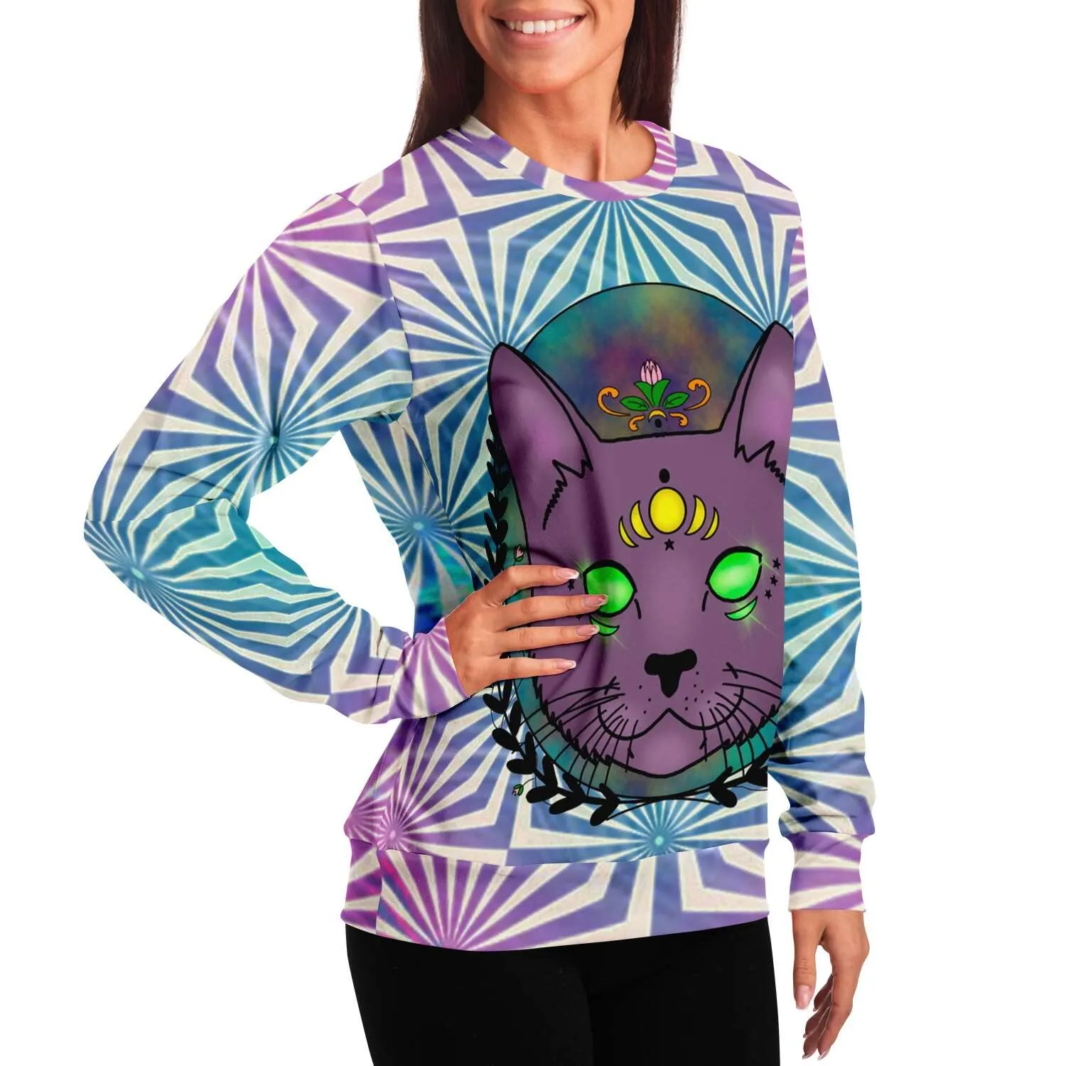 3rd Eye Cat Holographic Sweatshirt