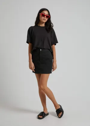 Afends Womens Jane - Hemp Skirt - Black