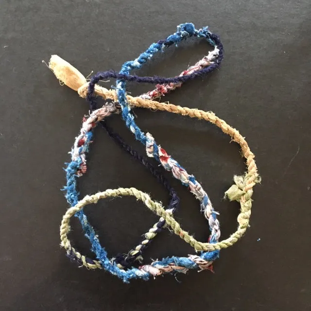 Afloat Woven Textile Gypsy String Necklace Bracelet