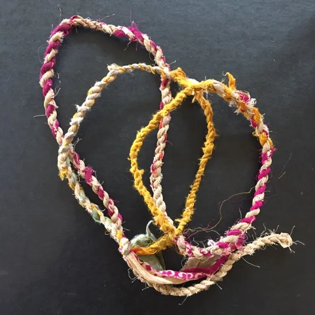 Afloat Woven Textile Gypsy String Necklace Bracelet