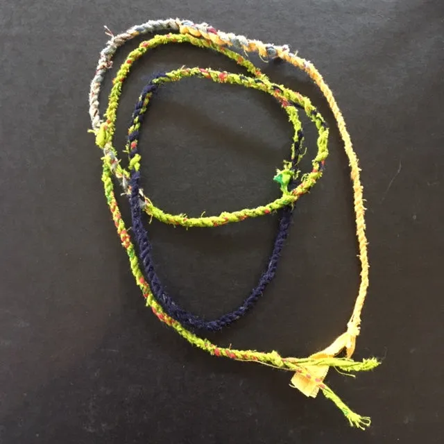 Afloat Woven Textile Gypsy String Necklace Bracelet