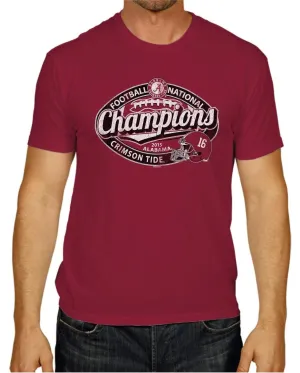 Alabama Crimson Tide 2016 College Playoff Champions Football Red T-Shirt