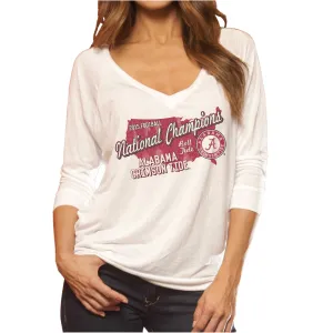 Alabama Crimson Tide 2016 Football National Champions Women White T-Shirt