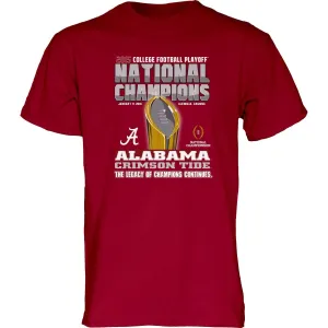 Alabama Crimson Tide Blue 84 2016 Football Champions Trophy Legacy T-Shirt