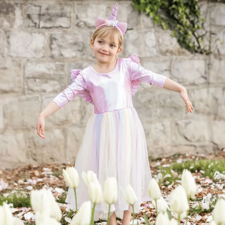 Alicorn Dress with Wings & Headband- Size 3-4 Years