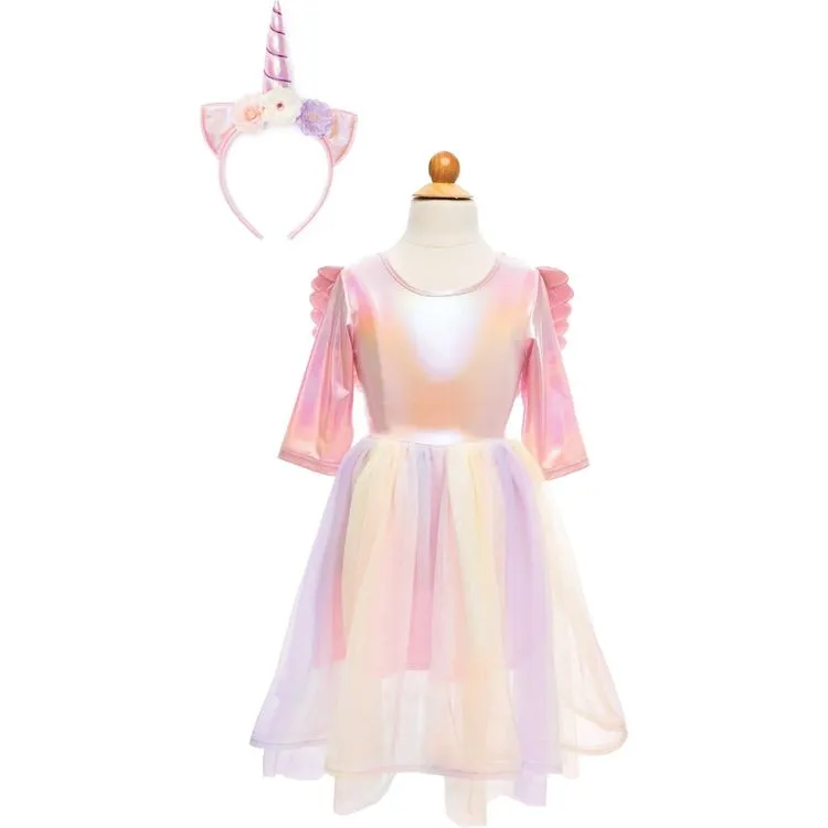 Alicorn Dress with Wings & Headband- Size 3-4 Years