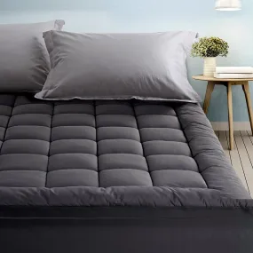 Anti-Bacterial Pillowtop Bamboo Charcoal Mattress Topper King Single Giselle Bedding