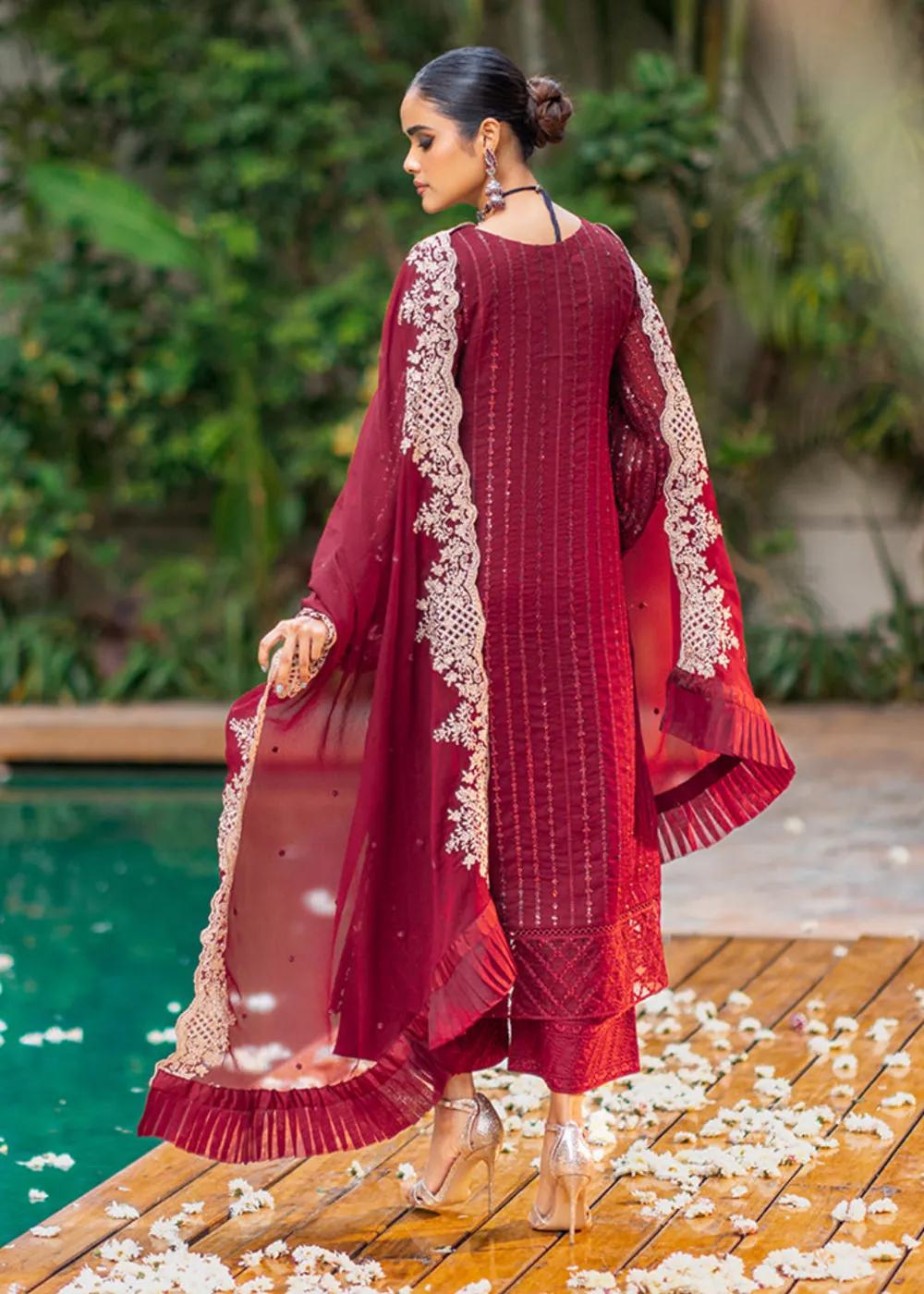 Azure Luxe Festive Embroidered by Ahmed Patel | Crimson Rush