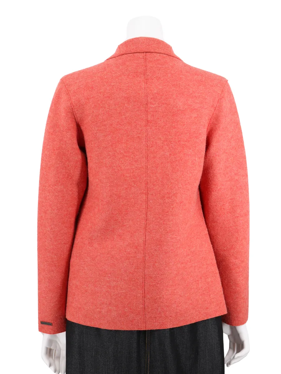 Baby Alpaca Blend Maya Jacket - coral