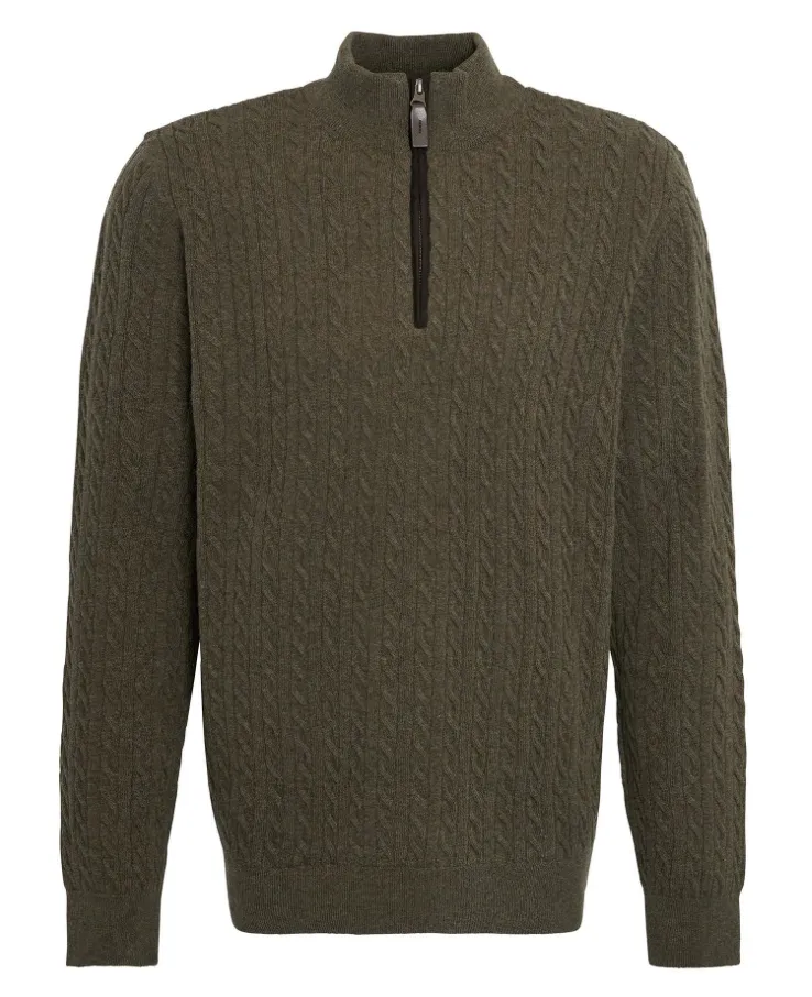 BARBOUR Ramsden Half Zip Sweater Olive