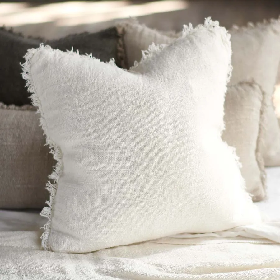 Bedouin Linen Cushion - Ivory