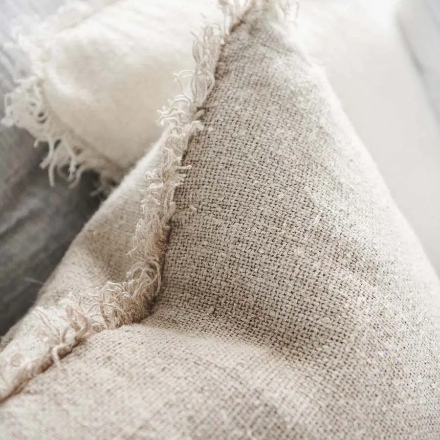 Bedouin Linen Cushion - Natural