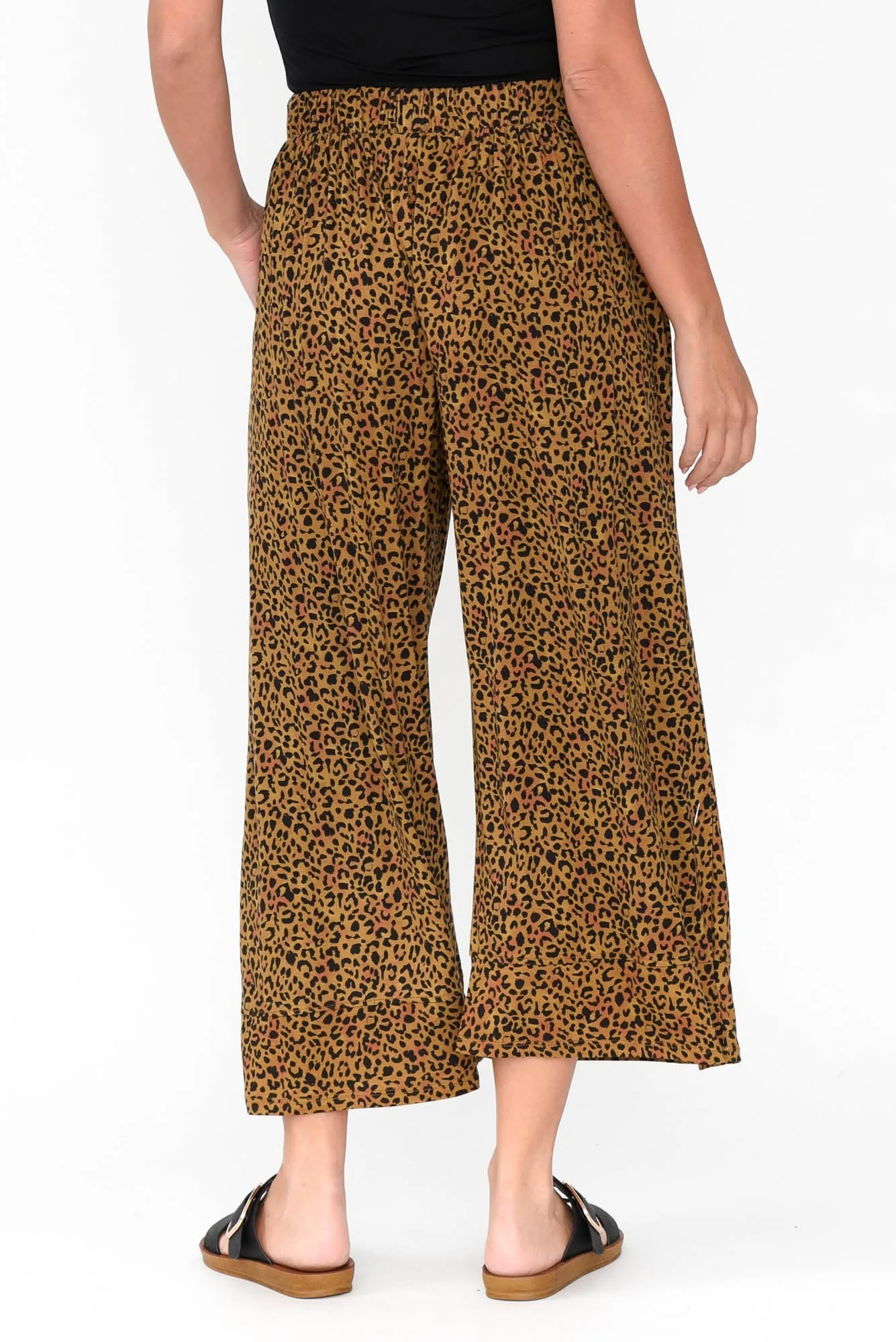 Bianca Brown Animal Relaxed Pants