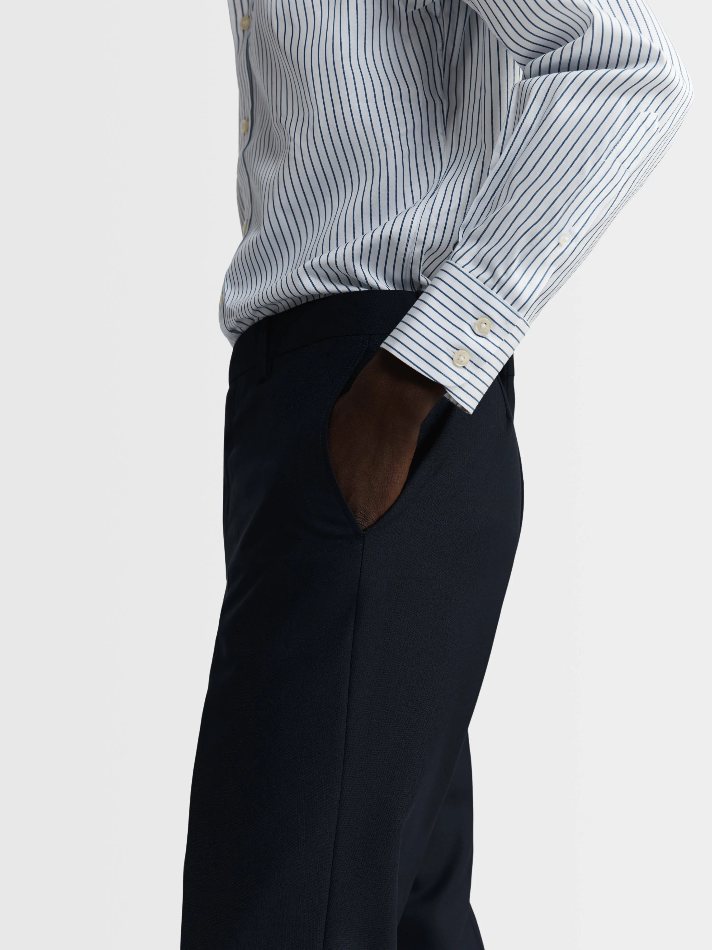 Birch Regular Fit Navy Trousers