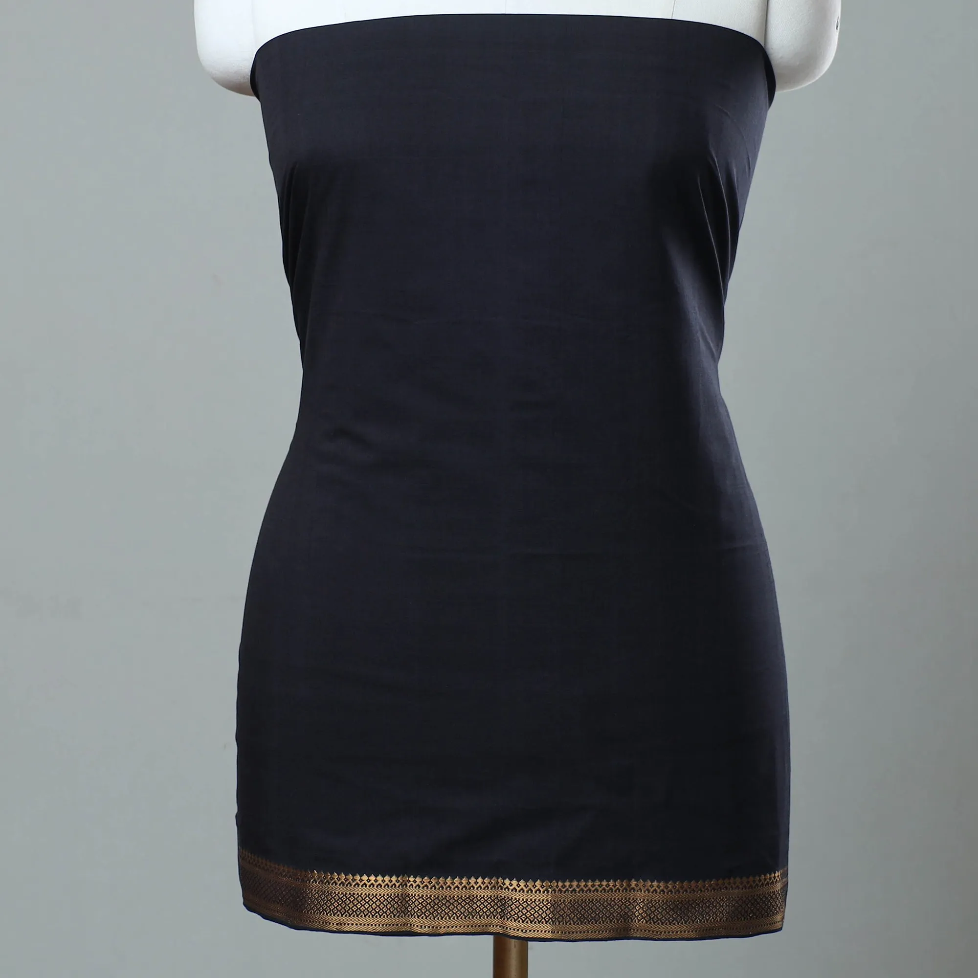 Black - 3pc Handloom Cotton Mangalagiri Dress Material 30