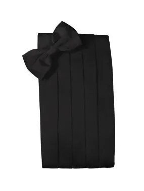 Black "Premier" Satin Cummerbund Set