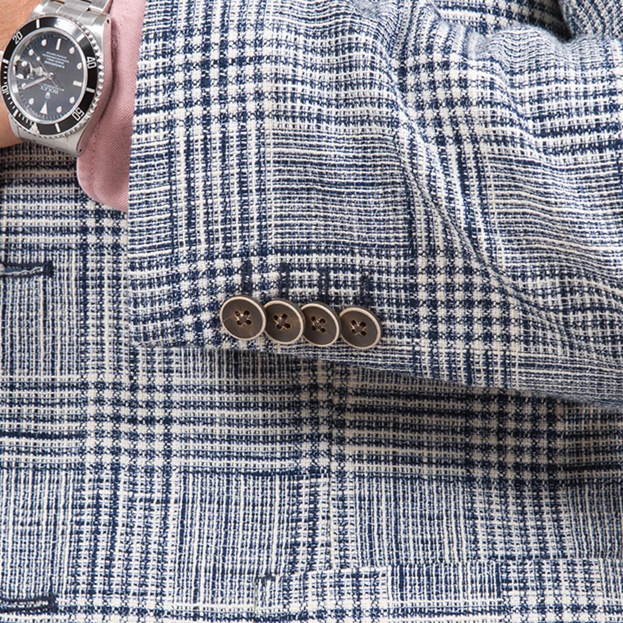 Blue Malfile Glen Check Jacket