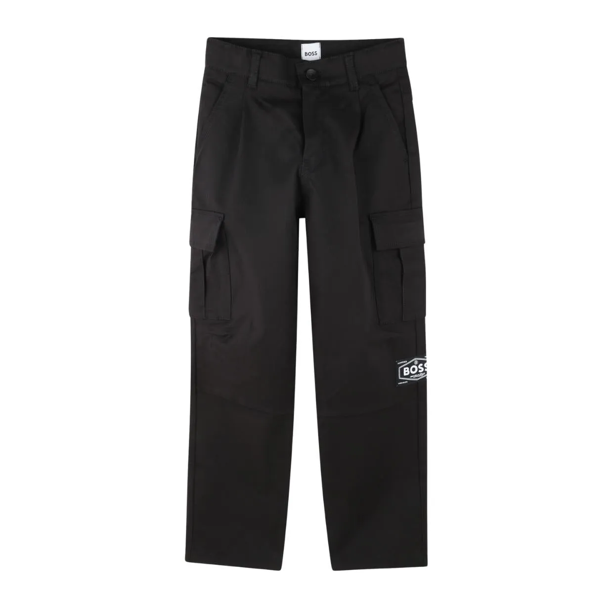 BOSS Kids Logo Patch Cargo Trousers