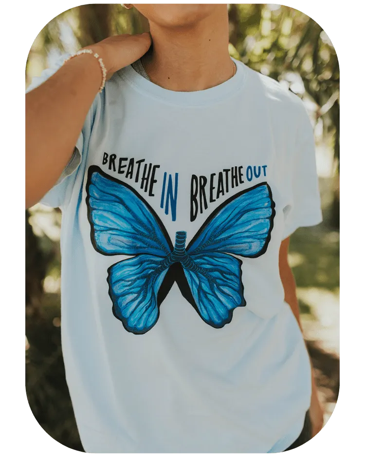 Breathe In, Breathe Out (Butterfly) - T-Shirt