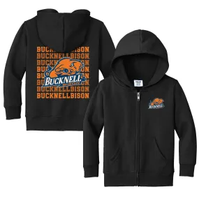 Bucknell Bisons Retro Toddler Full-Zip Sweatshirt