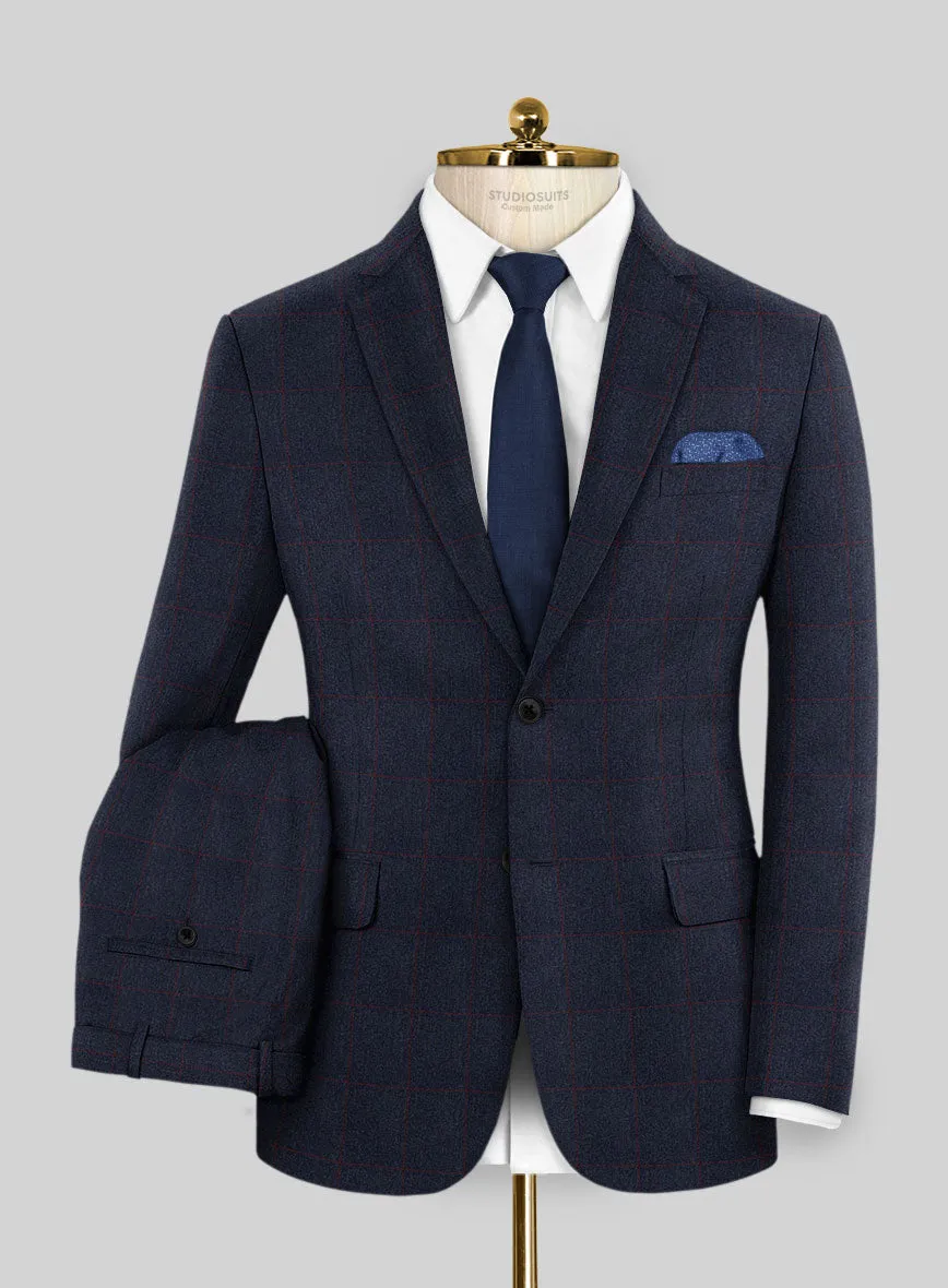 Caccioppoli Rorati Navy Blue Wool Suit