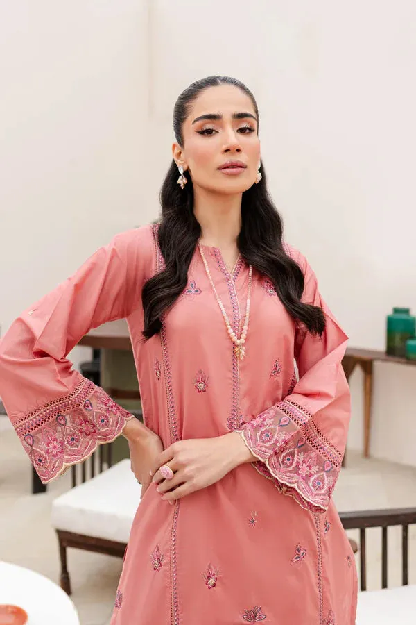 CANDID PEACH 2PC - EMBROIDERED LAWN DRESS