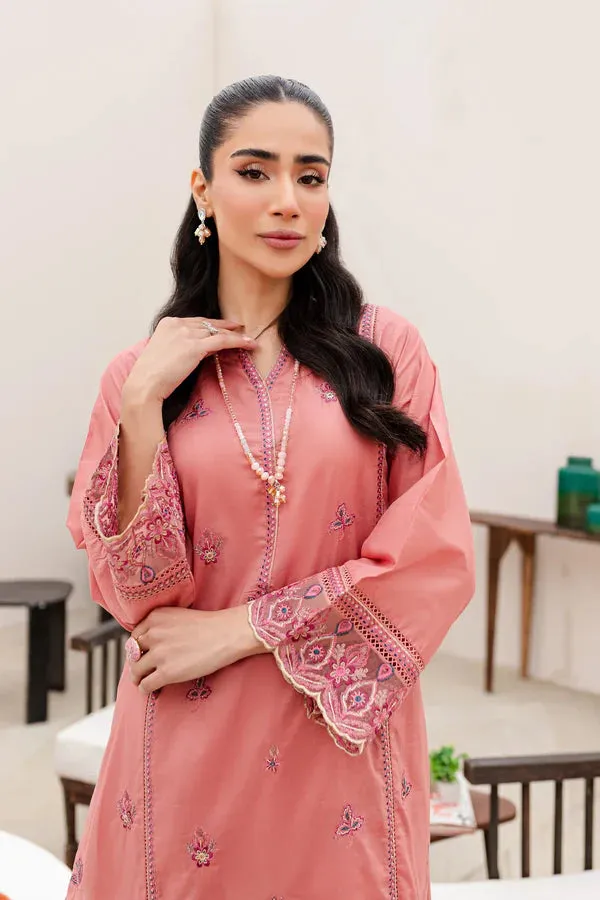 CANDID PEACH 2PC - EMBROIDERED LAWN DRESS