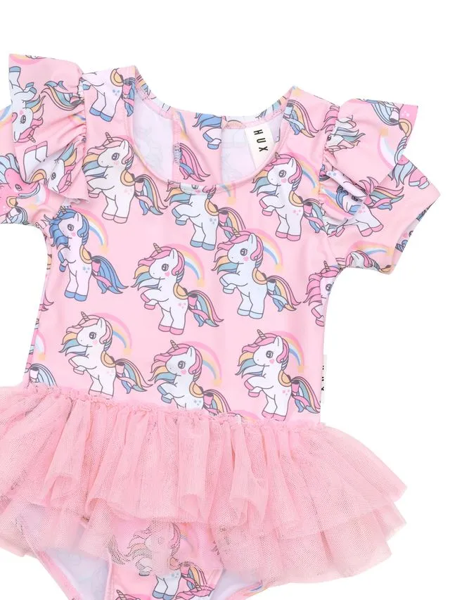 Candy Rainbow Unicorn Frill Tutu Swimsuit