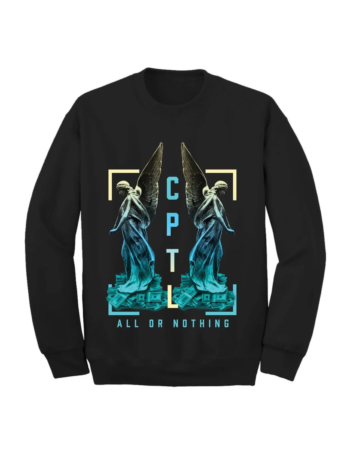 Capital Denim Sweatshirt - All or Nothing - Black - CPTLT13CF