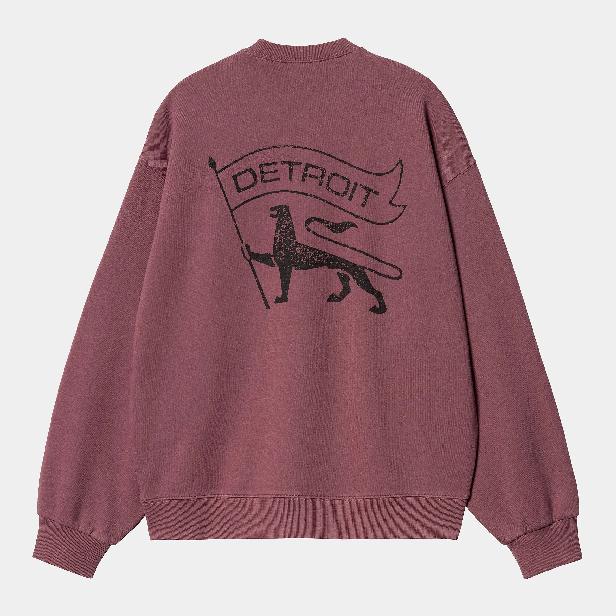 Carhartt Stamp Sweat Dusty Fuchsia / Black Stonewashed