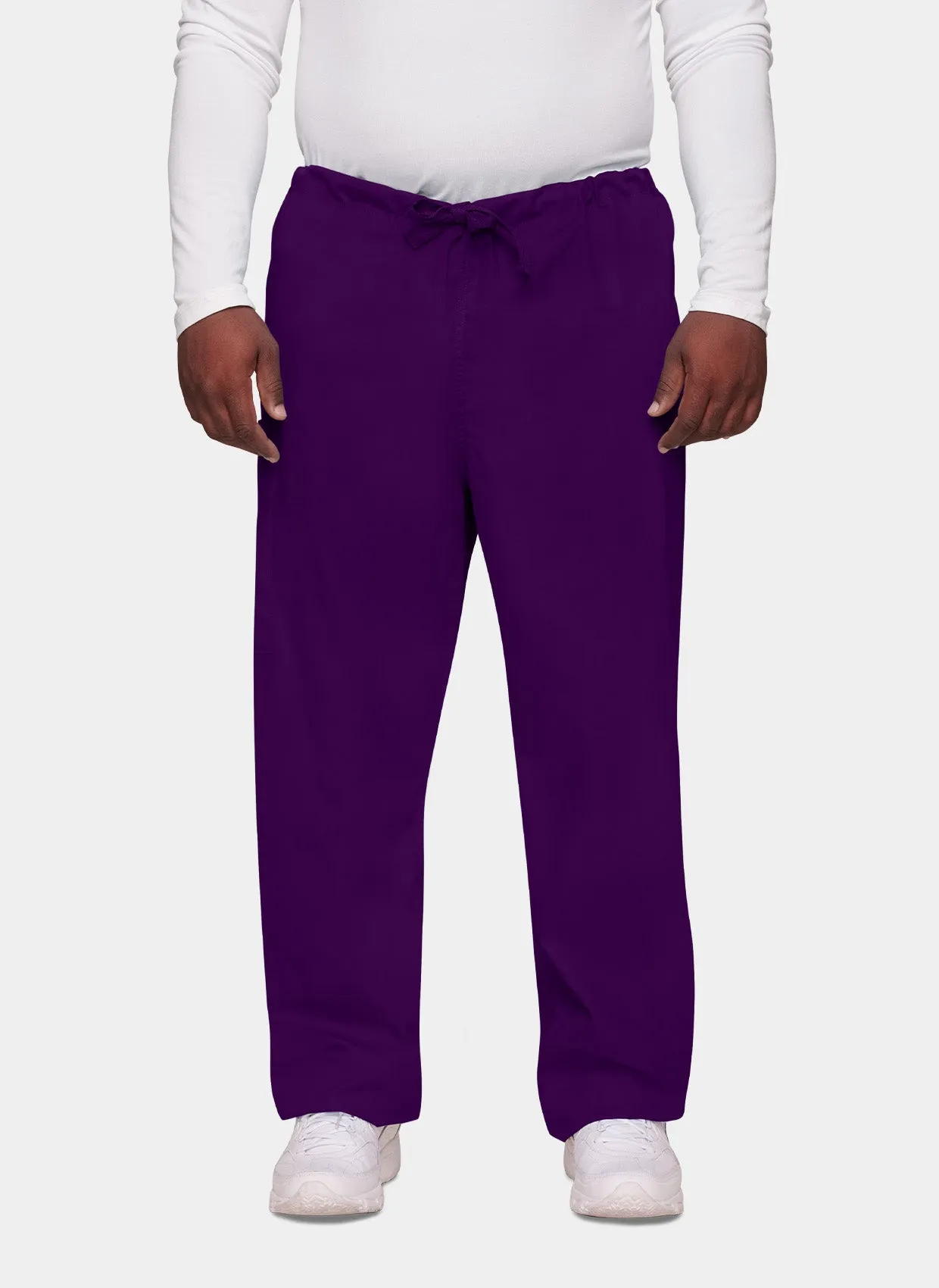 Cherokee Unisex Drawstring Scrub Trousers - Eggplant