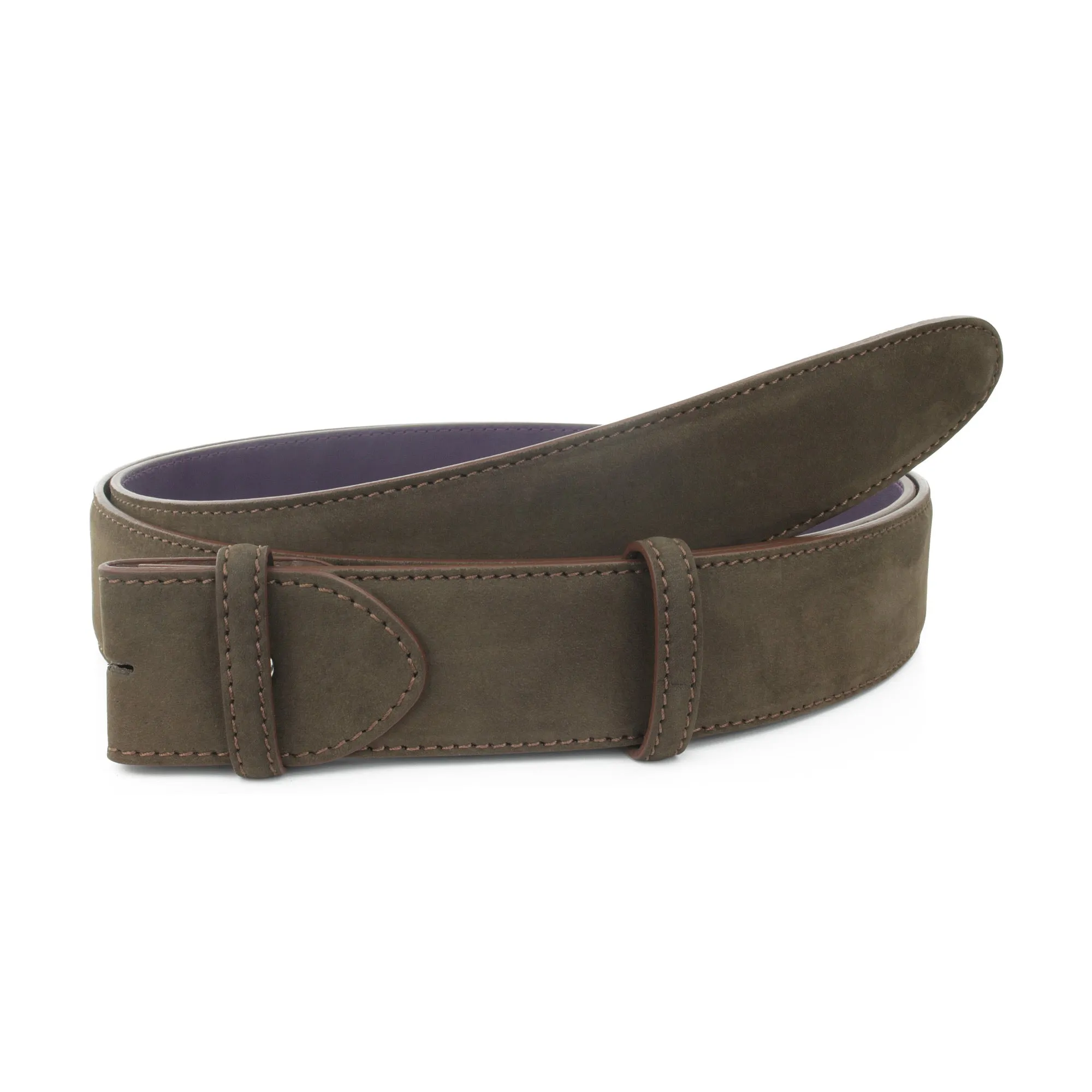 Classic Bacall Style Nubuck Belt Strap