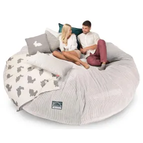 CloudSac 5000 XXXXXL Titanic Memory Foam Beanbag Sofa - Pom Pom Ivory