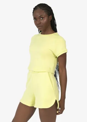 Club LC Scalloped Sweat Short Citrus