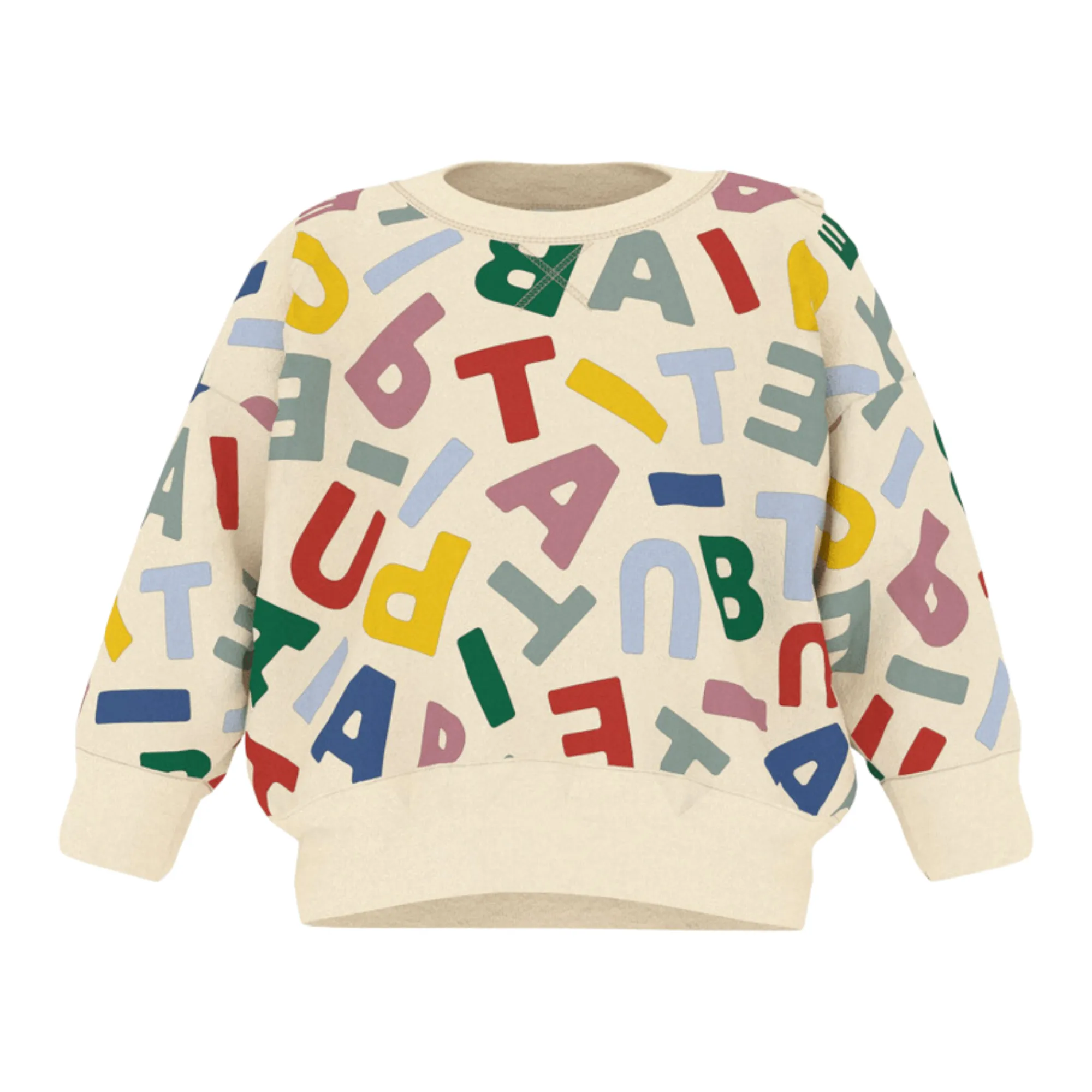 Cream Baby Multicolor Letters Sweatshirt