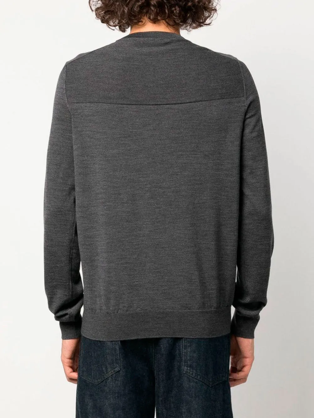 Crew-neck virgin wool jumper