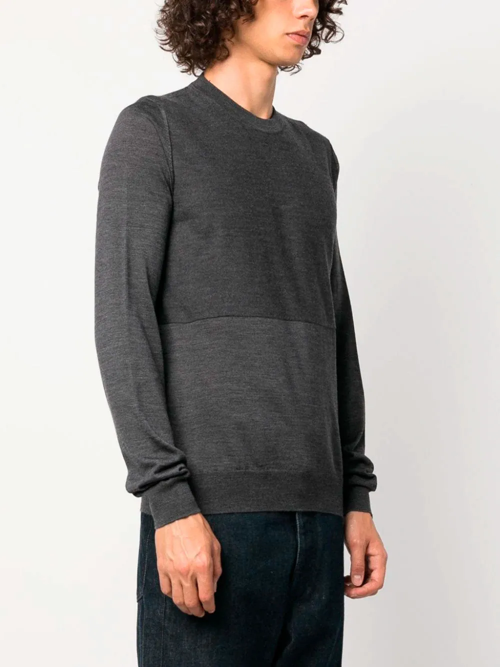 Crew-neck virgin wool jumper