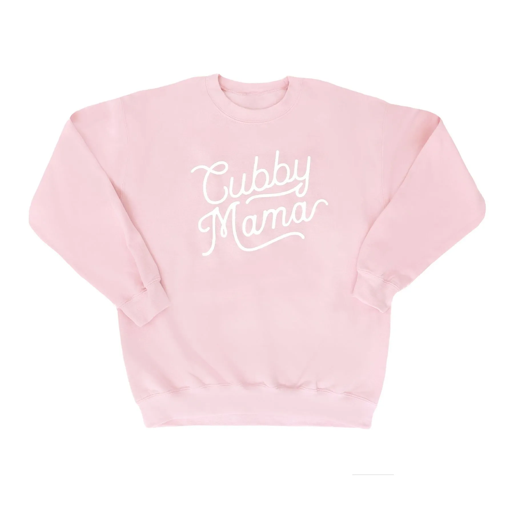 Crewneck Sweatshirt - Cubby Mama - Light Pink