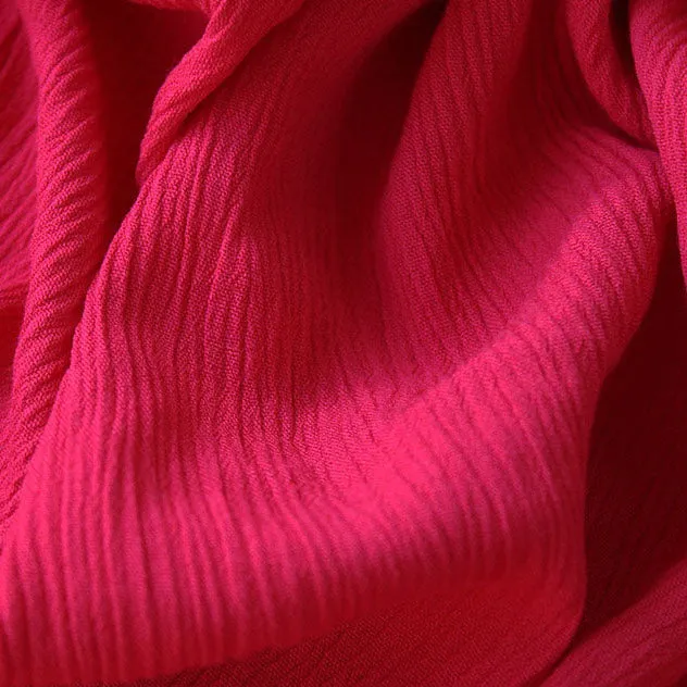 Crinkle Crepe Viscose - Red