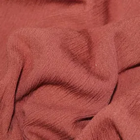 Crinkle Crepe Viscose - Rust