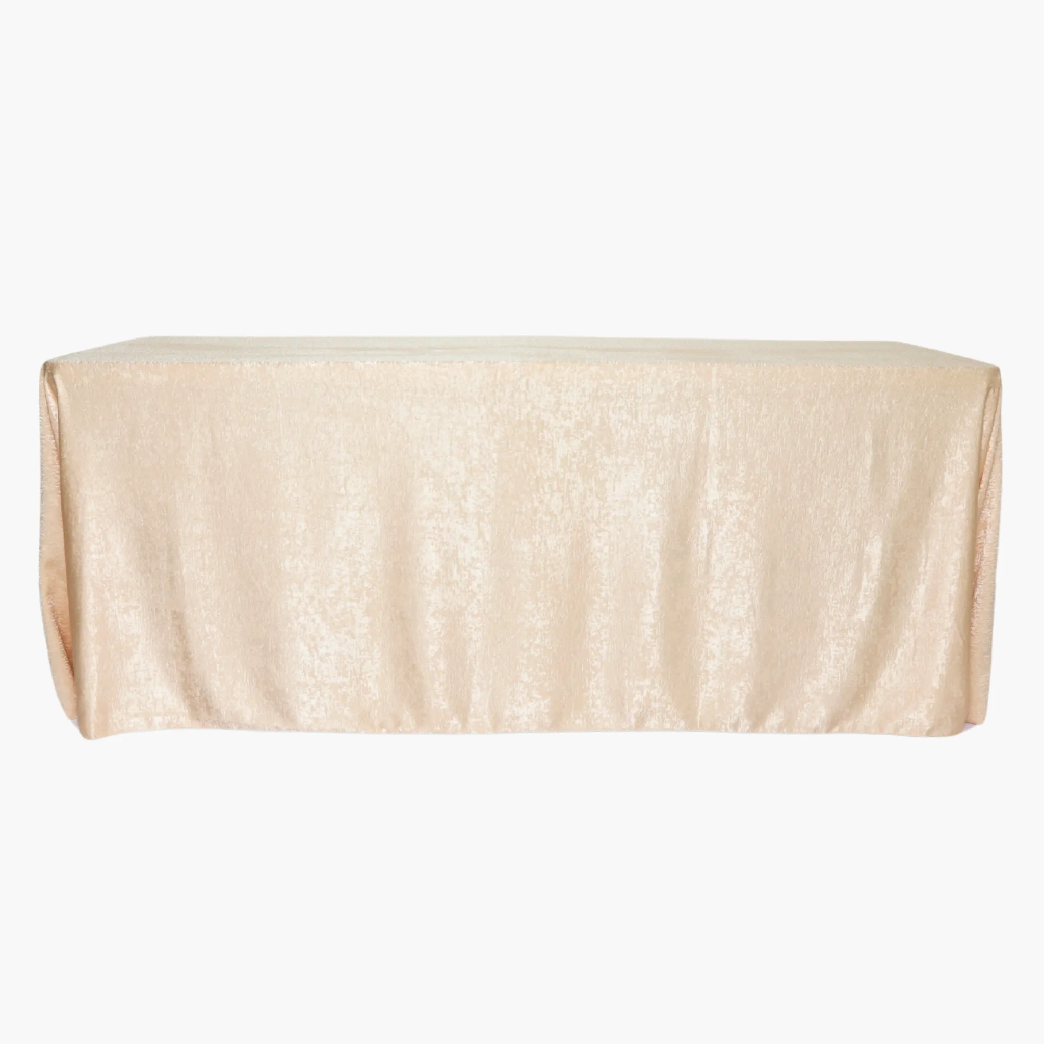 Crinkle Shimmer 90"x156" Rectangular Tablecloth - Champagne