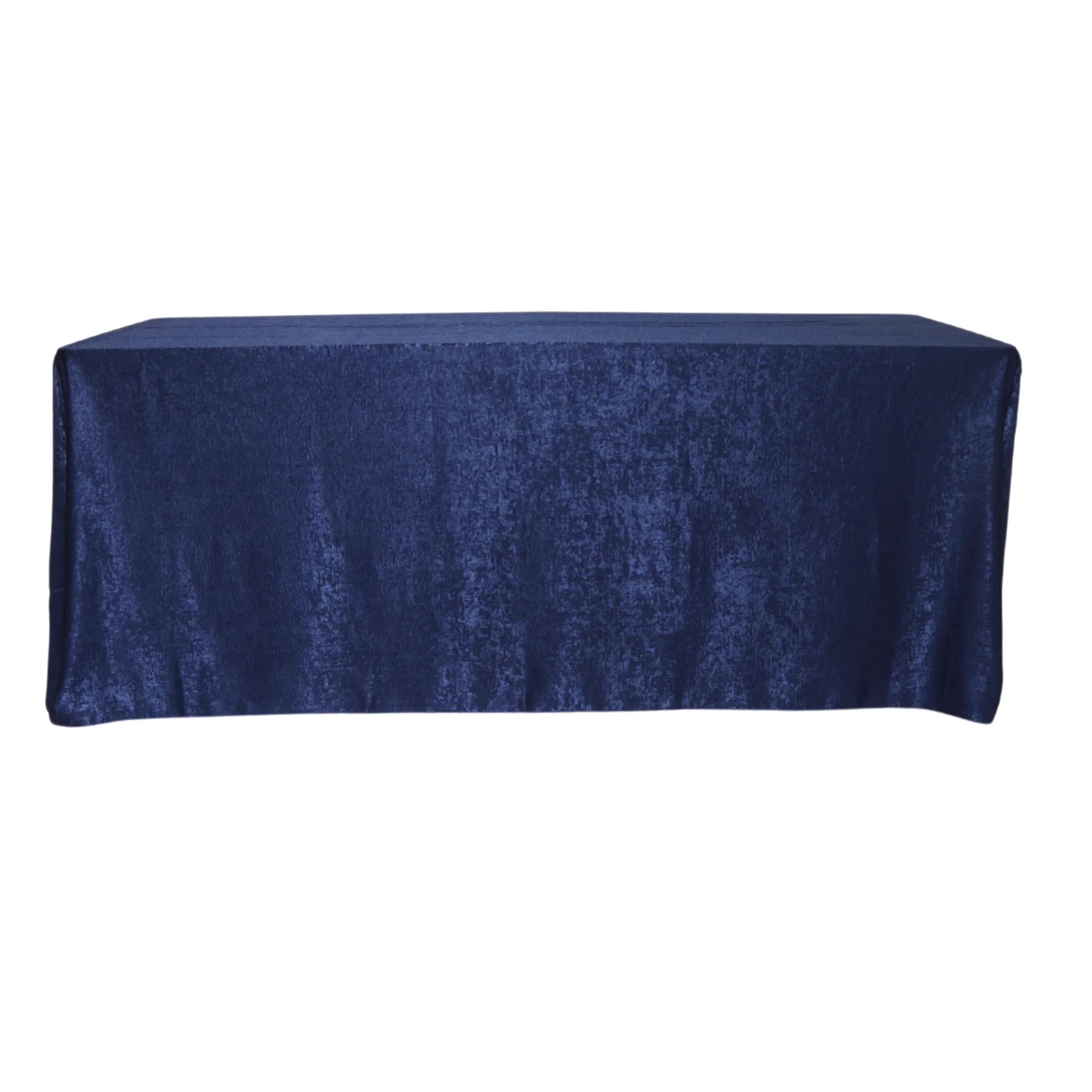 Crinkle Shimmer 90"x156" Rectangular Tablecloth - Navy Blue