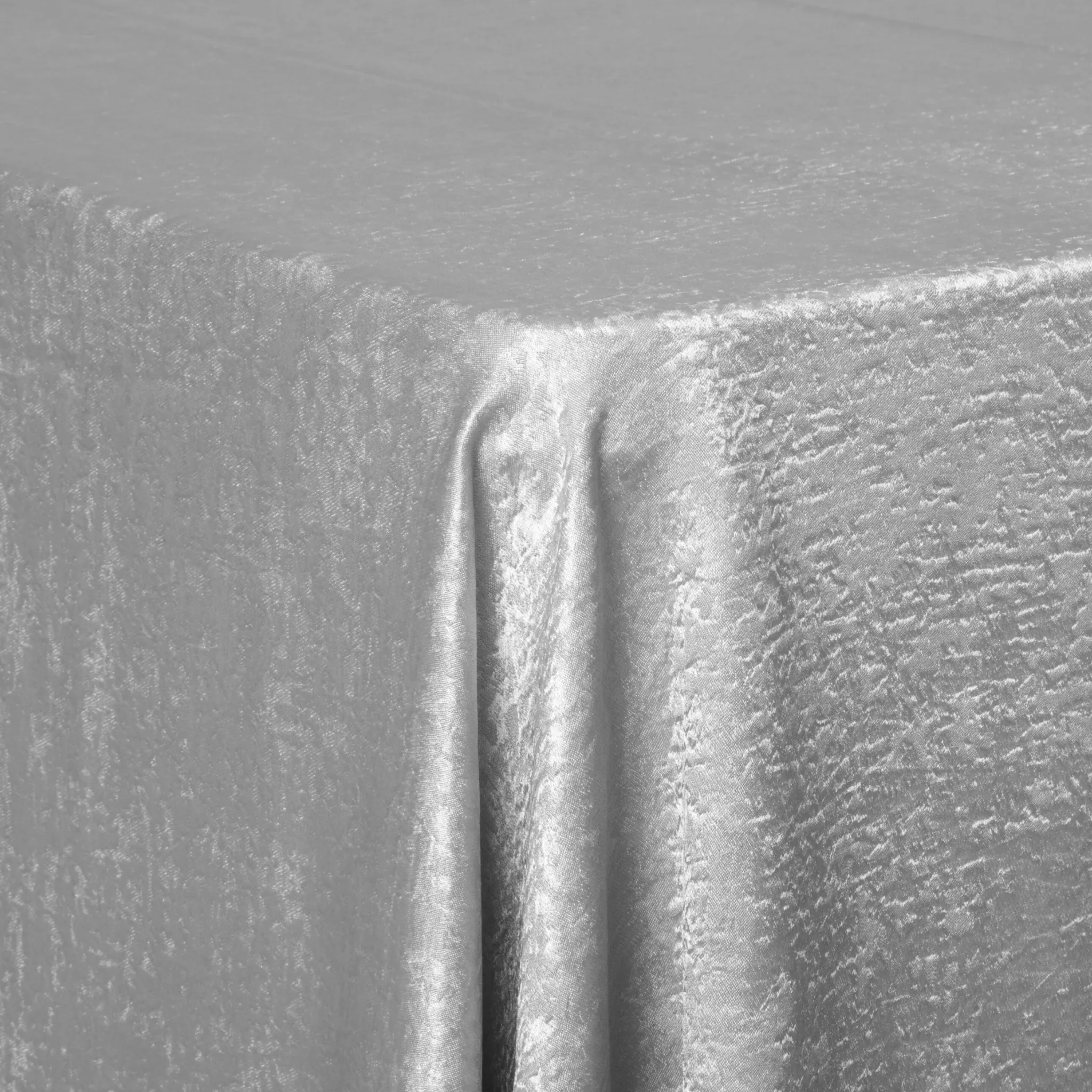 Crinkle Shimmer 90"x156" Rectangular Tablecloth - Silver