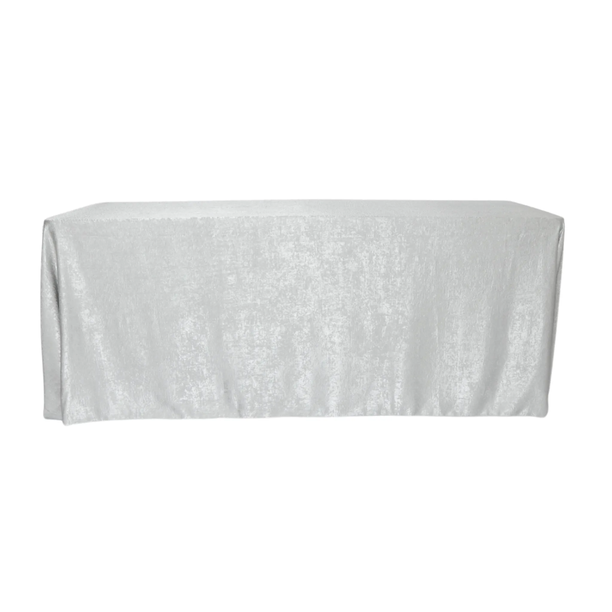 Crinkle Shimmer 90"x156" Rectangular Tablecloth - Silver