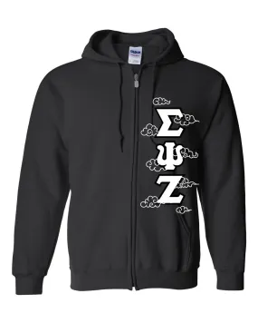 Deluxe Greek Letters - Full-Zip Hooded Sweatshirt - Customer's Product with price 130.00