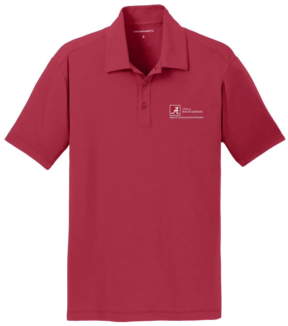 Dept. of Communicative Disorders Men's Performance Golf Shirt - Crimson